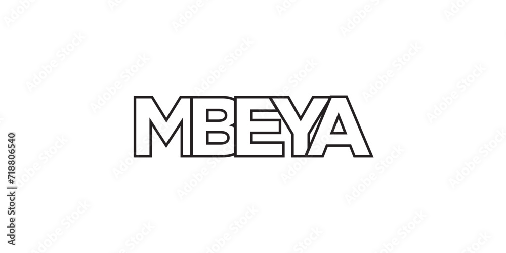 Mbeya in the Tanzania emblem. The design features a geometric style, vector illustration with bold typography in a modern font. The graphic slogan lettering. Mbeya in the Tanzania emblem. The design features a geometric style, vector illustration with bold typography in a modern font. The graphic slogan lettering.