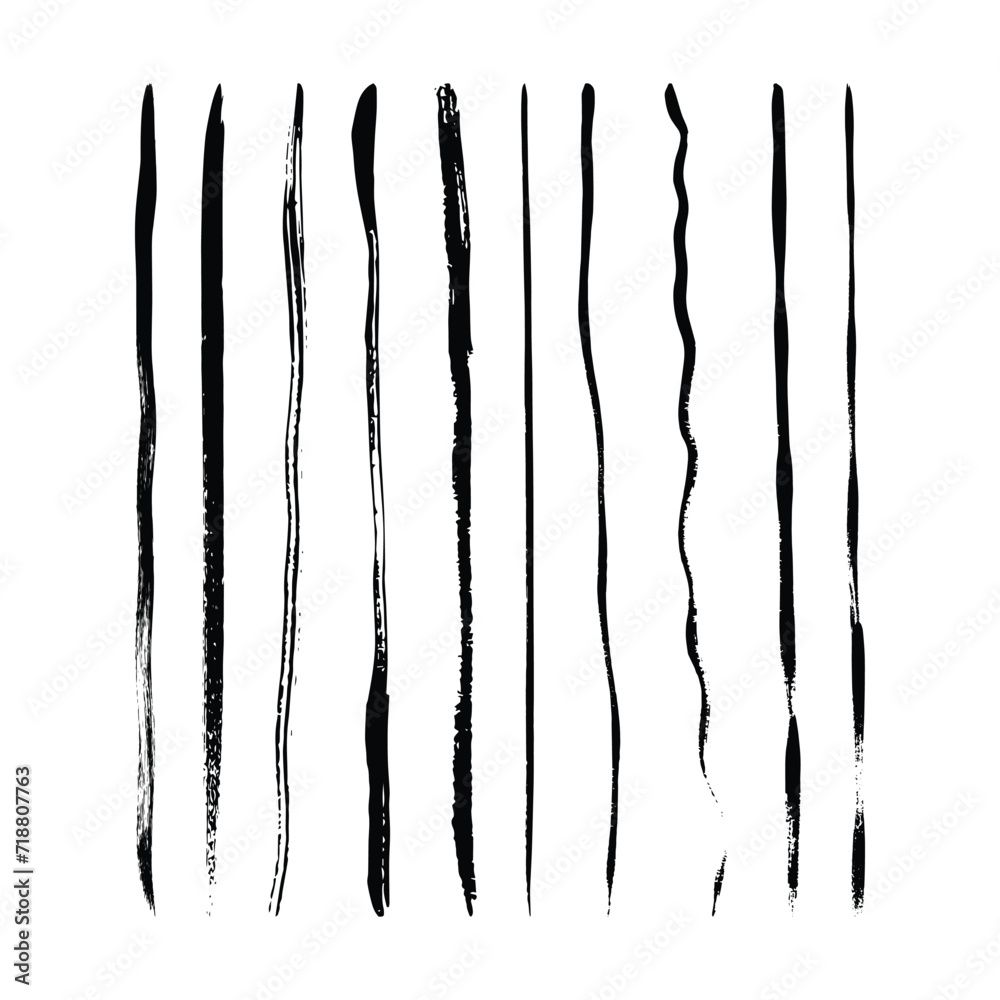 Brush line, grunge element icon hand drawn stroke for creative design and illustration Brush line, grunge element icon hand drawn stroke for creative design and illustration