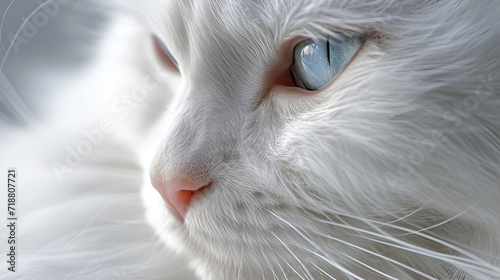 portrait of a white cat