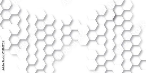Abstract background with hexagons honeycomb technology texture. Hexagonal shape structure light seamless geometric background. Surface polygon pattern with digital hexagon and futuristic business.