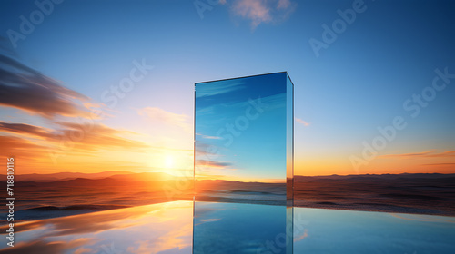 Perovskite Solar Cell, sunset, blue sky, angerl view, wallpaper and background. A perovskite solar cell (PSC) is a type of solar cell that includes a perovskite-structured compound.