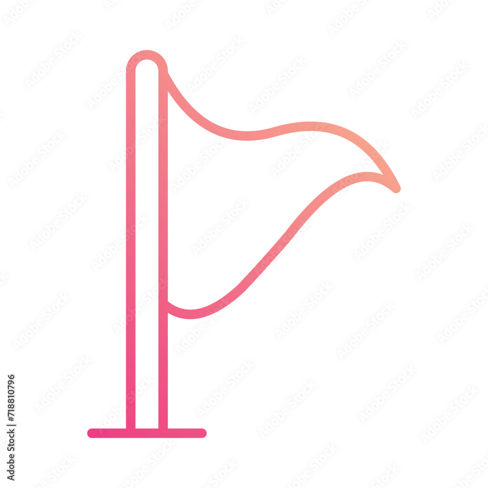 Flag icon isolate white background vector stock illustration