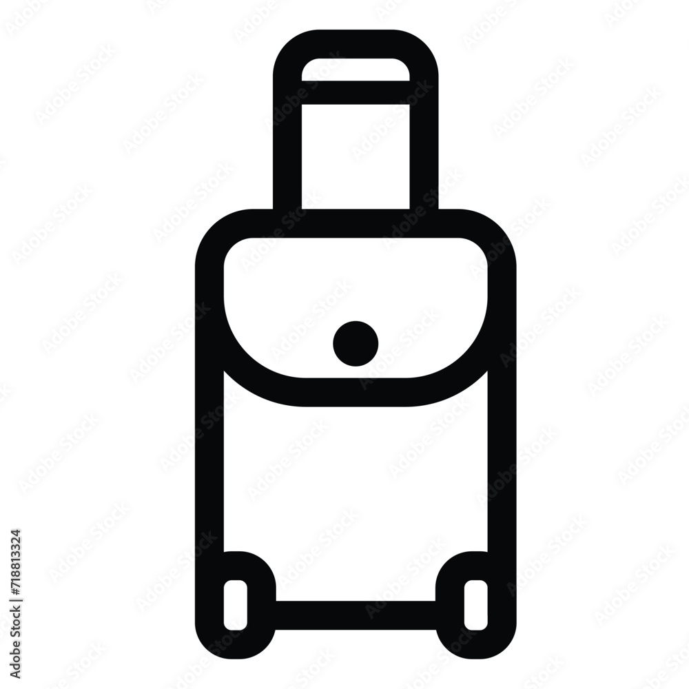 travel bag icon. Vacation, baggage and luggage symbol travel bag icon. Vacation, baggage and luggage symbol