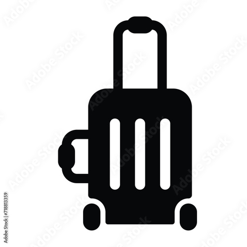 travel bag icon. Vacation, biggage and luggage symbol