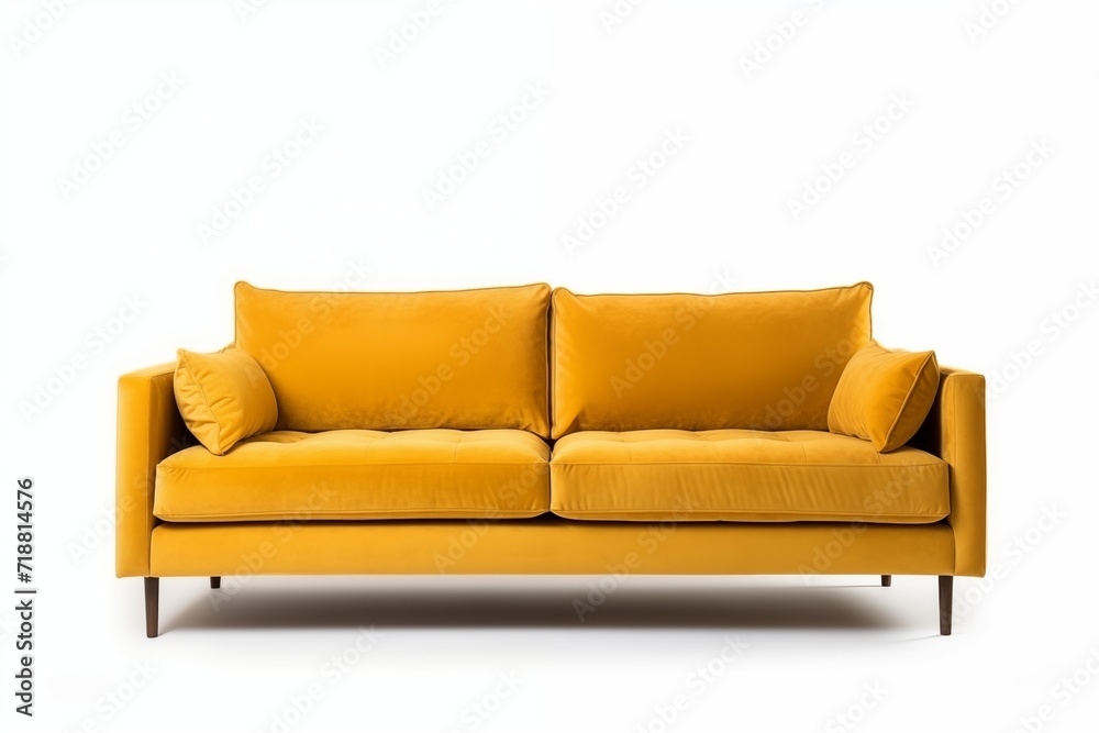 Yellow contemporary sofa furniture on white background. Yellow contemporary sofa furniture on white background.