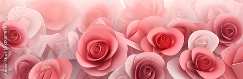 valentine's day romantic backdrop heart-shaped roses