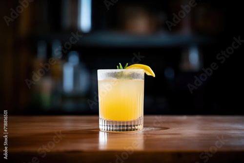 sidecar in sugarrimmed glass, lemon twist