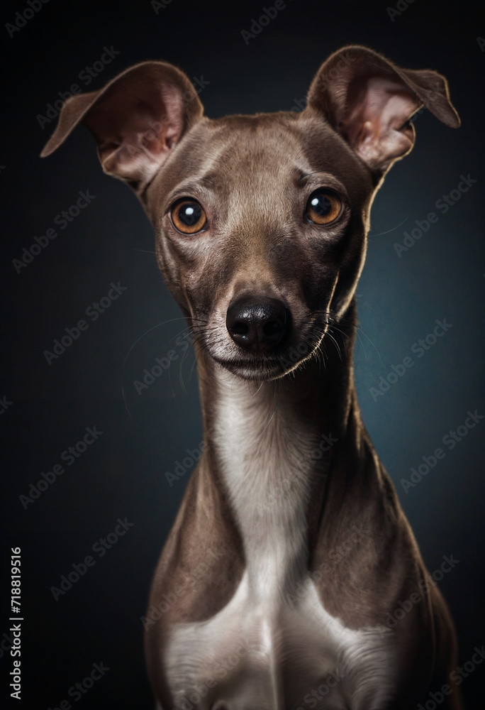 Portrait of a young italian greyhound