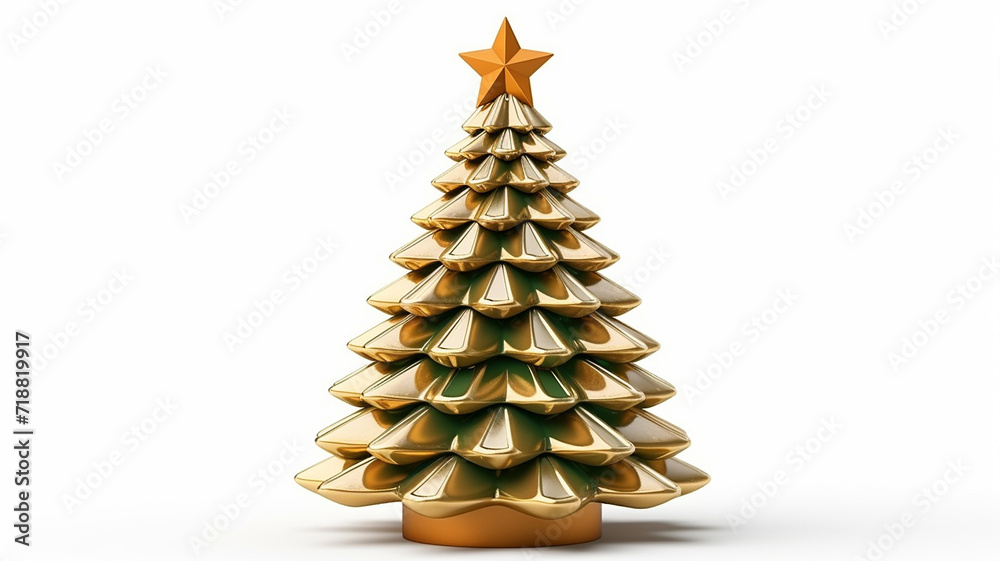 3d rendered realistic christmas tree on white isolated background 3d rendered realistic christmas tree on white isolated background