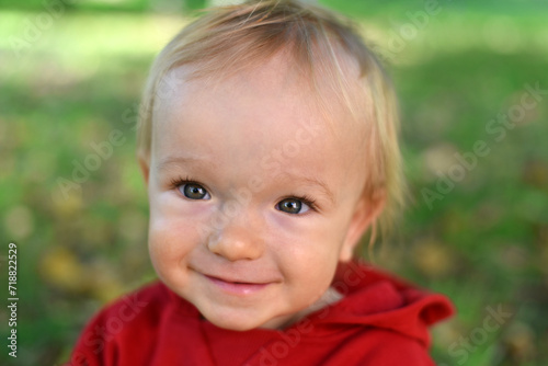 Portrait of a cheerful little boy