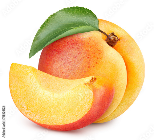 Isolated apricot with leaf