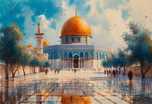 Abu Dhabi's Grand Mosque: A Glimpse of Islamic Architecture and Culture Generative AI