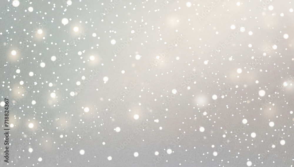 Winter background, abstract with snow, lights, in light shades of white, gray, silver, pastel