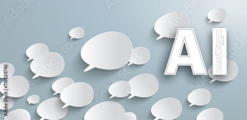 White Speech Bubbles AI Header