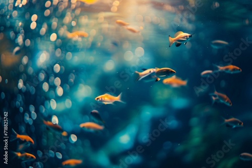 blue blurry underwater bokeh © Khalif