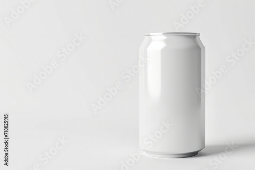a white beer can mockup with no label