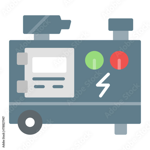 Generator icon vector image. Can be used for Electric Circuits.