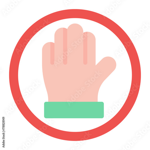 Stop icon vector image. Can be used for Prison.