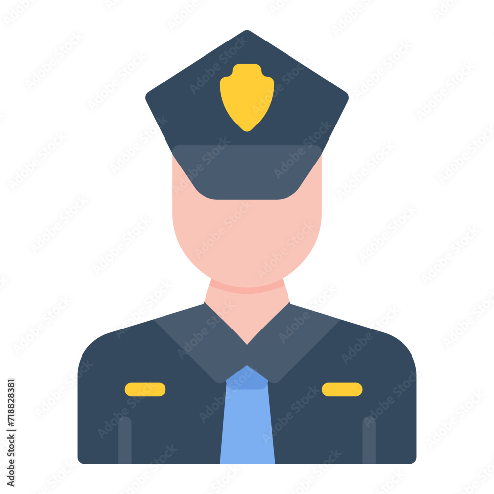 Police Officer icon vector image. Can be used for Prison. Police Officer icon vector image. Can be used for Prison.