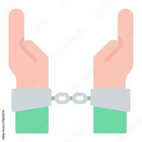 Detain icon vector image. Can be used for Prison.