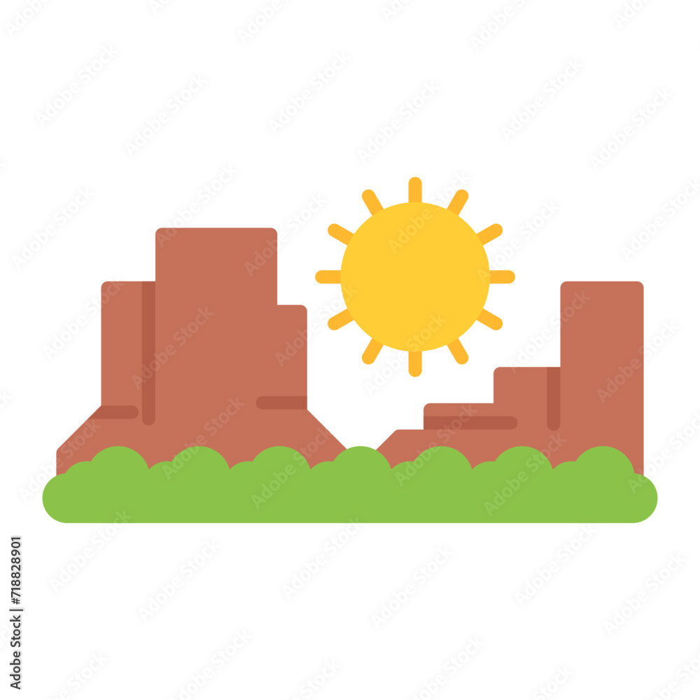 Plateau icon vector image. Can be used for In The Wild.