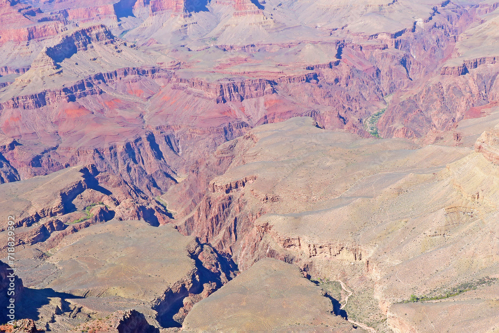Aerial view of the mountain slopes at the Grand Canyon. Aerial view of the mountain slopes at the Grand Canyon.