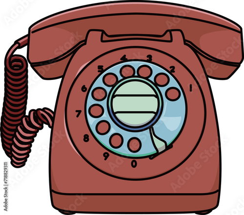 レトロ電話（retro phone）(eps)