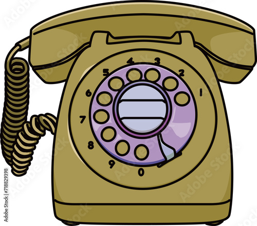 レトロ電話（retro phone）(eps)