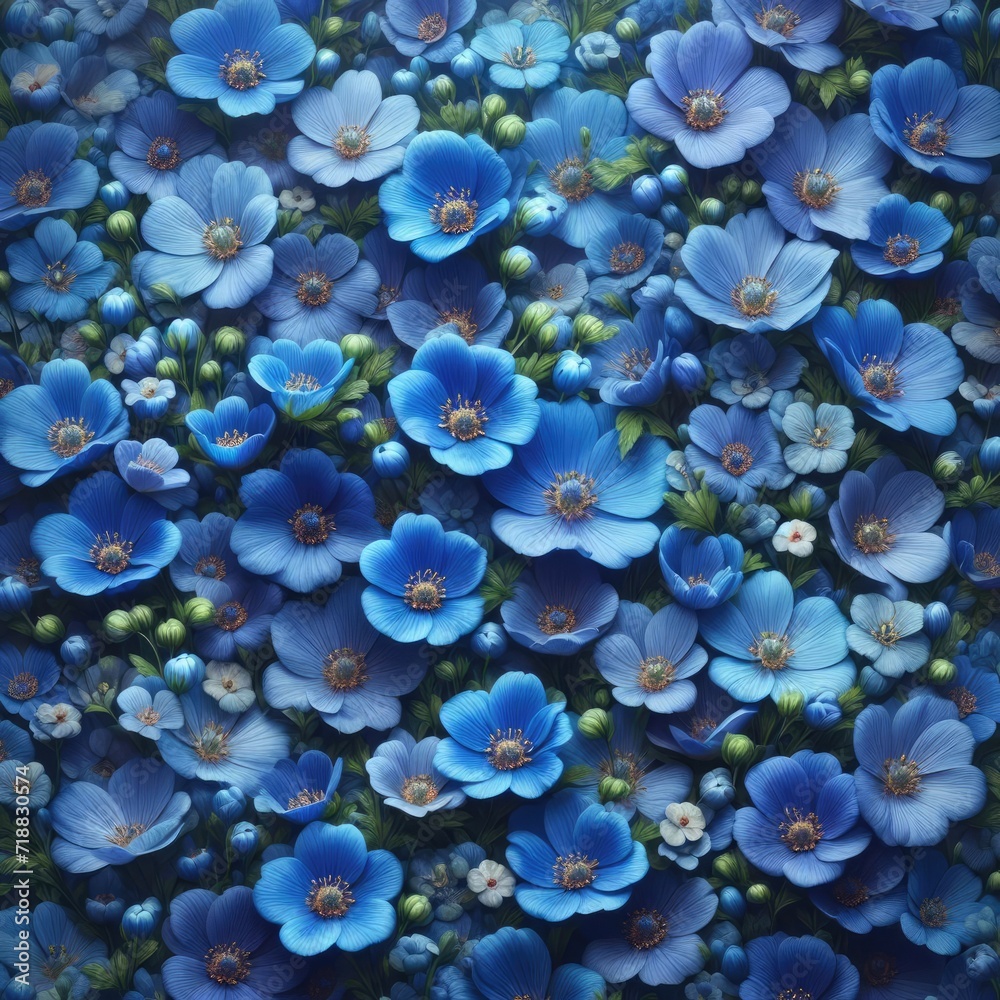 Tranquil Blooms: Texture of Many Blue Flowers Tranquil Blooms: Texture of Many Blue Flowers