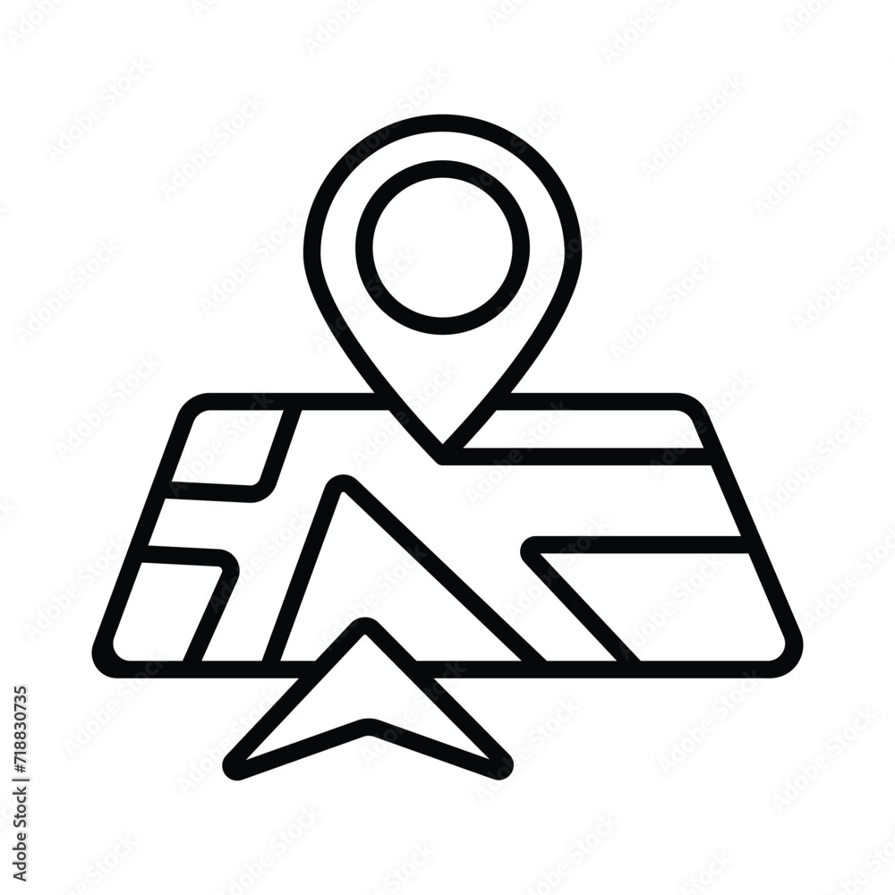 Navigation icon isolate white background vector stock illustration Navigation icon isolate white background vector stock illustration
