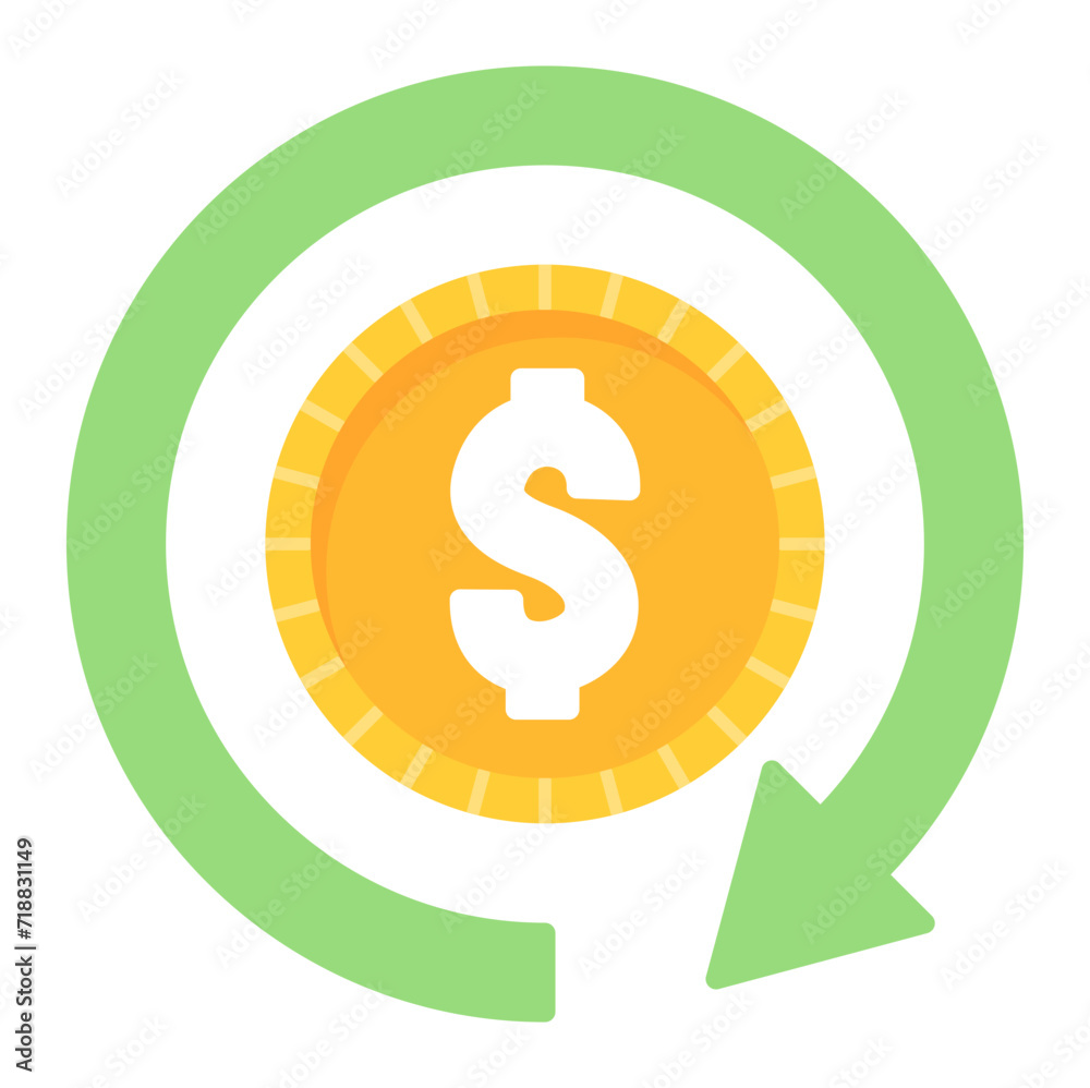 Chargeback icon vector image. Can be used for Fintech. Chargeback icon vector image. Can be used for Fintech.