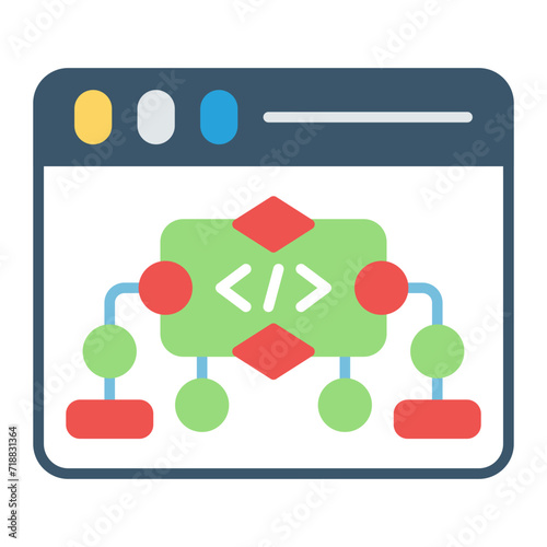 Website Algorithm icon vector image. Can be used for Web Hosting.