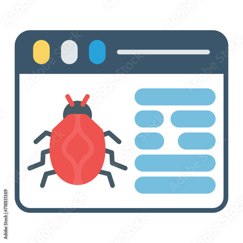 Web Malware icon vector image. Can be used for Web Hosting.