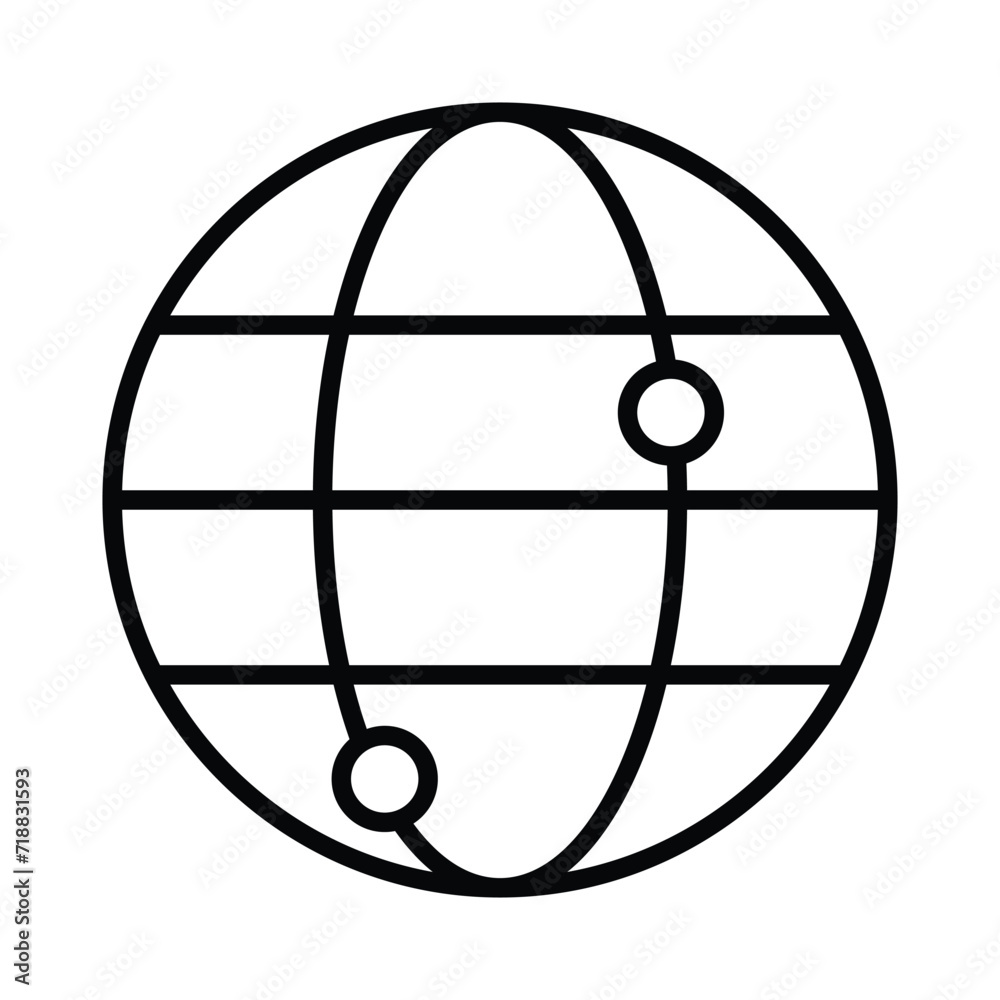 Globe icon isolate white background vector stock illustration Globe icon isolate white background vector stock illustration