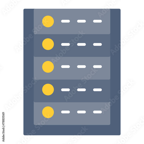 Server Cabinet icon vector image. Can be used for Web Hosting.