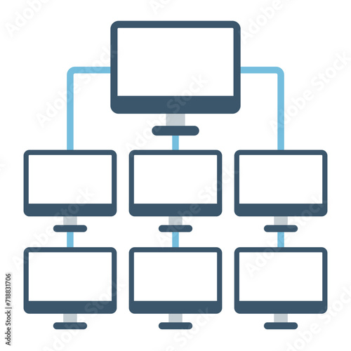 Network Hub icon vector image. Can be used for Web Hosting.