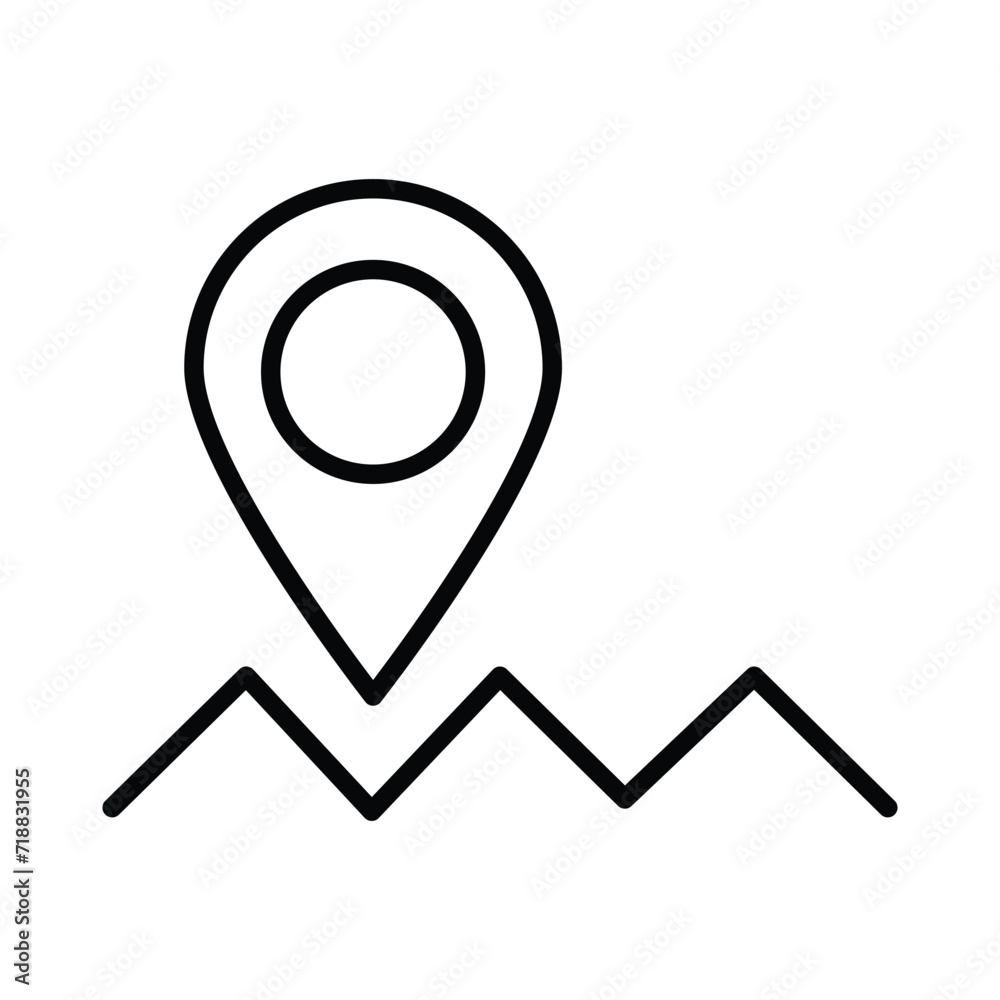 Location icon isolate white background vector stock illustration Location icon isolate white background vector stock illustration