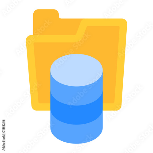 Database Storage icon vector image. Can be used for Web Hosting.