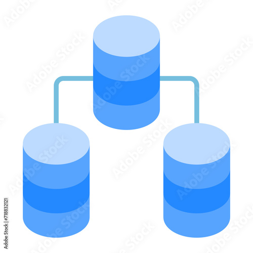 Database icon vector image. Can be used for Web Hosting.