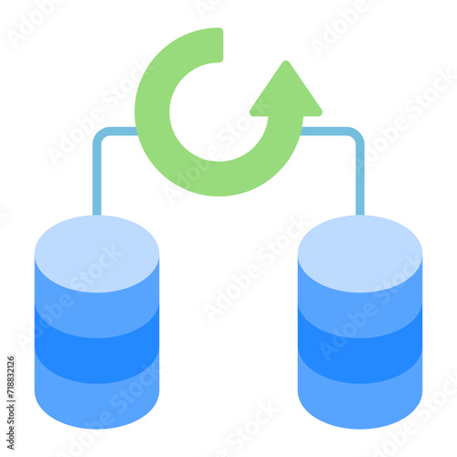 Database Backup icon vector image. Can be used for Web Hosting.