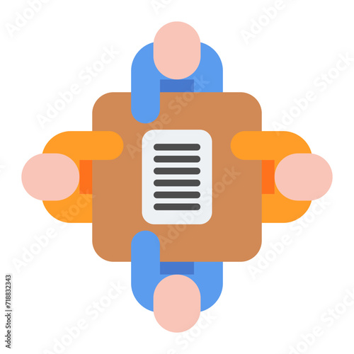 Teamwork icon vector image. Can be used for Business Management.