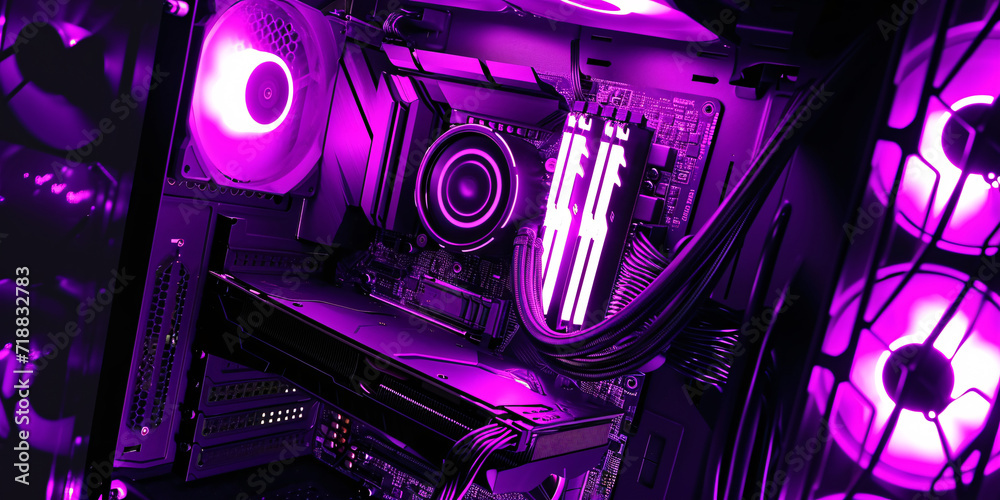 Illuminated Gaming Powerhouse: A Deep Dive into a High-Performance PC with Vibrant Purple LED 