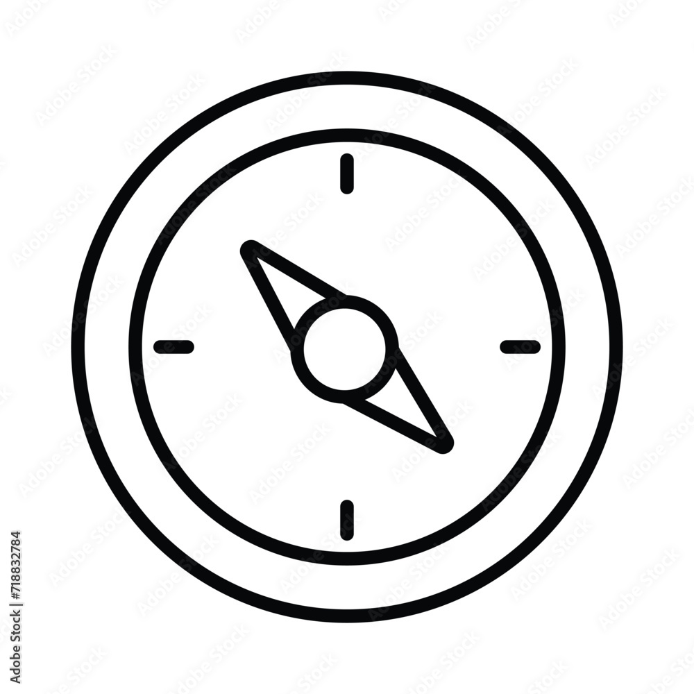 Compass icon isolate white background vector stock illustration