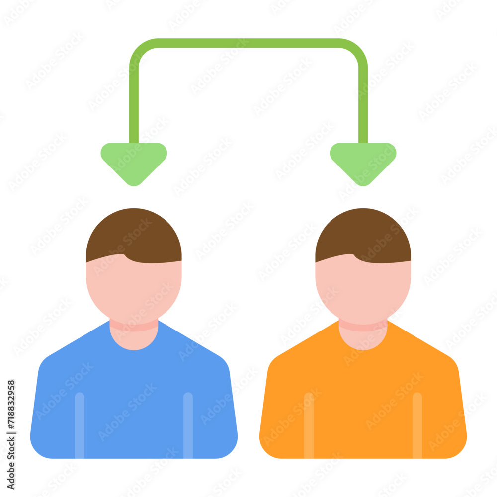 Conflict Of Interest icon vector image. Can be used for Business Management. Conflict Of Interest icon vector image. Can be used for Business Management.