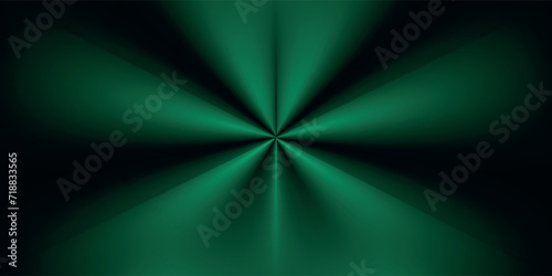 Abstract curved green shape on green background with lighting effects.