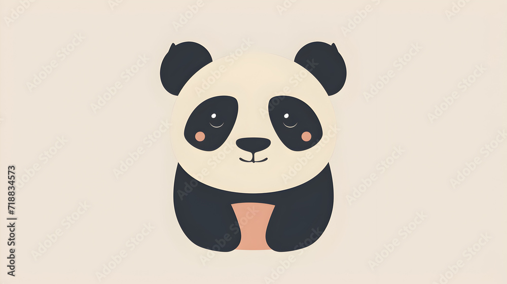 A cute and whimsical panda logo A cute and whimsical panda logo