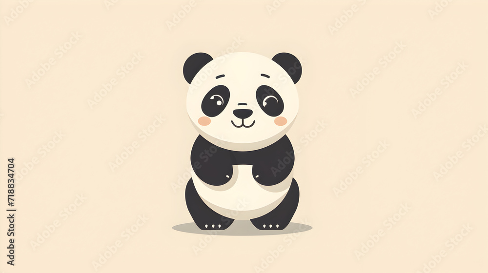 A cute and whimsical panda logo