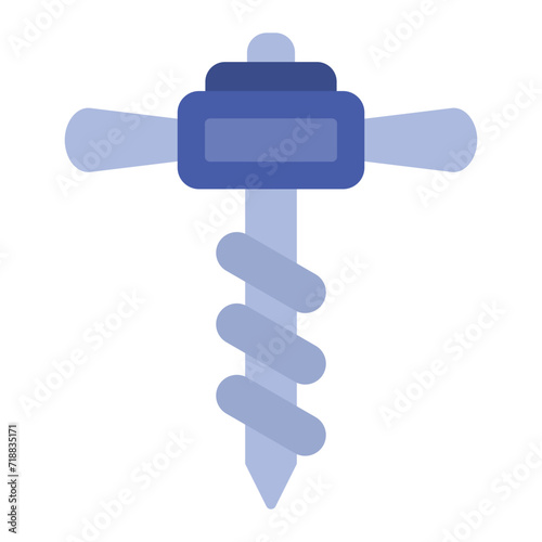 Drain Auger icon vector image. Can be used for Plumbing.