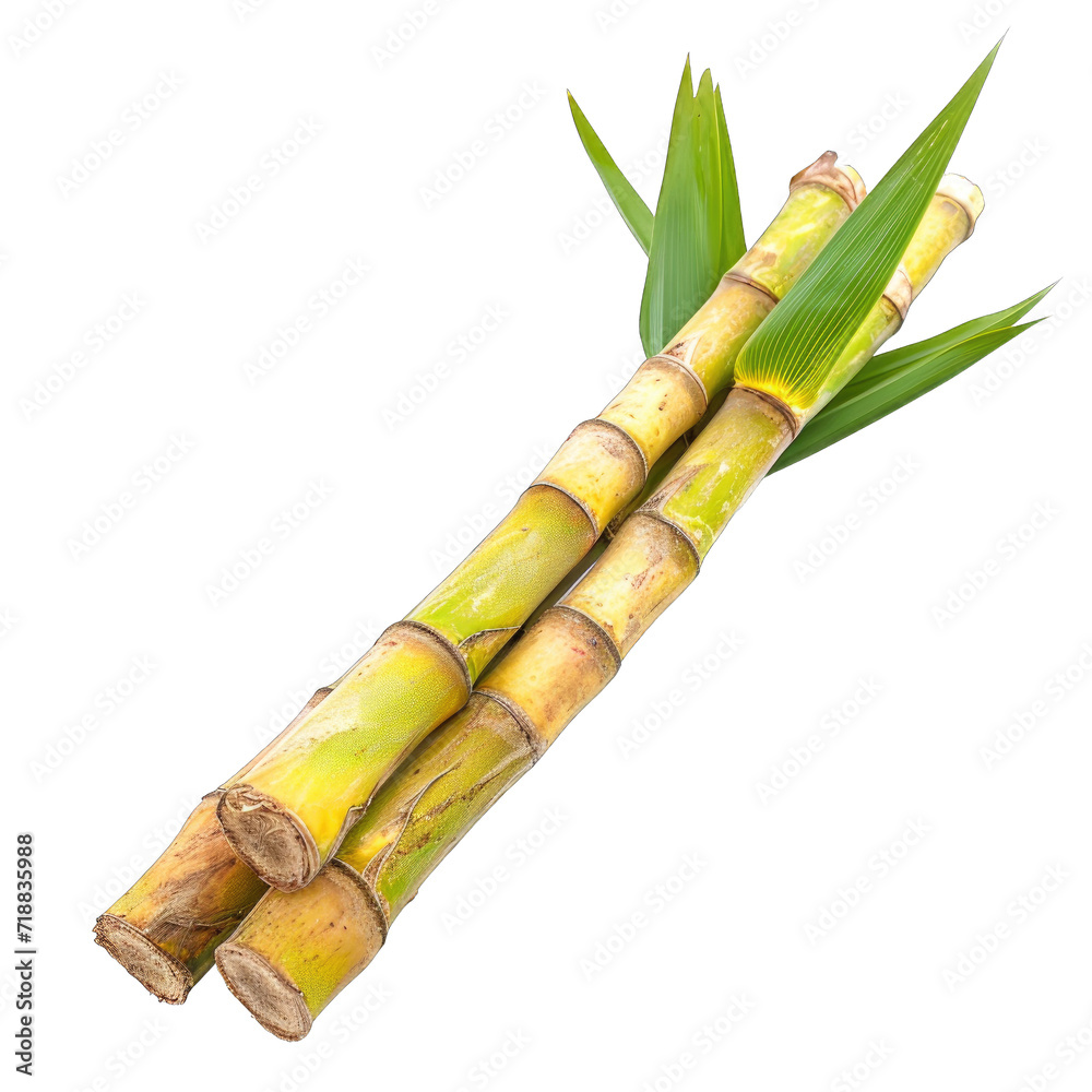 Fototapeta premium Sugar cane isolated on transparent background