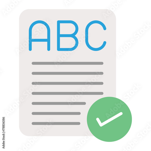 Spelling and Grammar Mistakes icon vector image. Can be used for Recruitment Agency.